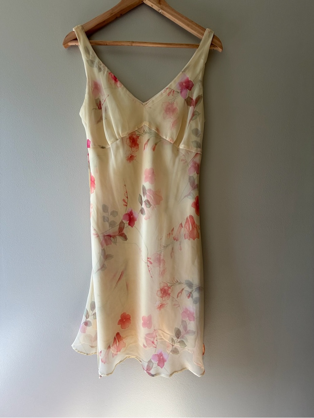 Studio Y Cream Slip Dress with Pink Floral Print - Picture 9 of 9